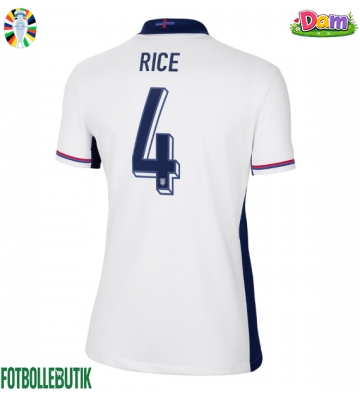 England Declan Rice #4 Hemmatröja Kvinnor EM 2024 Kortärmad